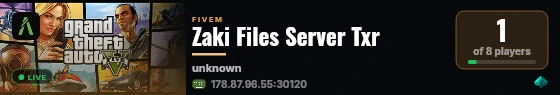Zaki Files Server Txr live status badge
