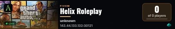 Helix Roleplay live status badge