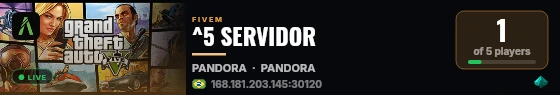 ^5 SERVIDOR live status badge