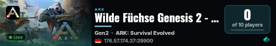 Wilde Füchse Genesis 2 - (v358.24) live status badge