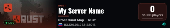 My Server Name live status badge