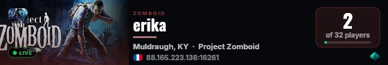 erika live status badge