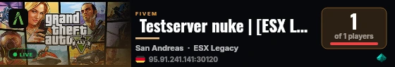  Testserver nuke | [ESX Legacy] live status badge