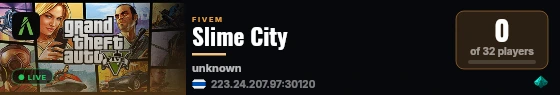 Slime City live status badge