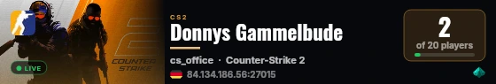 Donnys Gammelbude live status badge