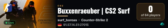 Buxxenraeuber | CS2 Surf live status badge