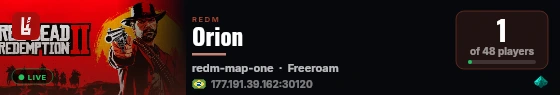 Orion live status badge