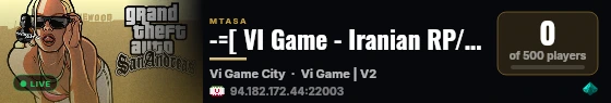 -=[ VI Game - Iranian RP/RPG Server ]=- live status badge