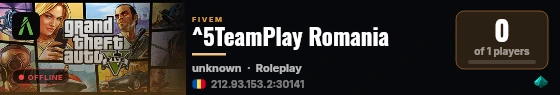^5TeamPlay Romania live status badge