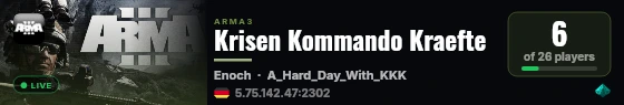 Krisen Kommando Kraefte live status badge