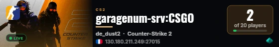garagenum-srv:CSGO live status badge