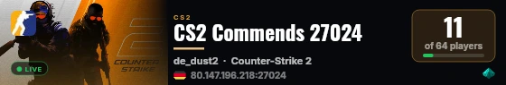 CS2 Commends 27024 live status badge