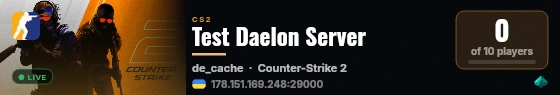 Test Daelon Server live status badge