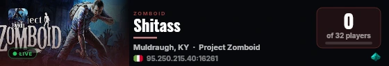 Shitass live status badge