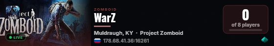 WarZ live status badge