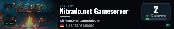 Nitrado.net Gameserver live status badge