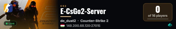 E-CsGo2-Server live status badge