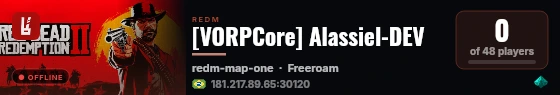 [VORPCore] Alassiel-DEV live status badge