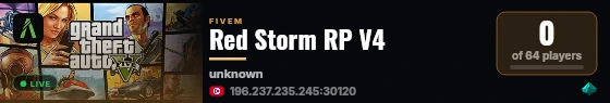 Red Storm RP V4 live status badge