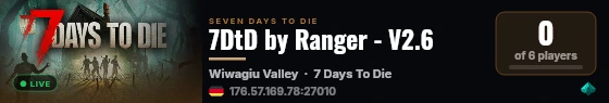 7DtD by Ranger - V2.6 live status badge