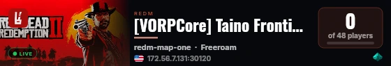 [VORPCore] Taino Frontier RP live status badge