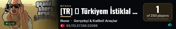 [TR] ✪ Türkiyem İstiklal Gaming [discord.gg/istiklalgaming] Askeri Polisiye Roleplay ✪ live status badge