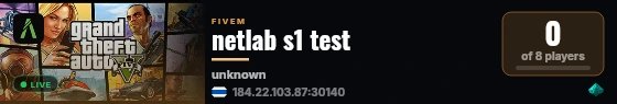 netlab s1 test live status badge