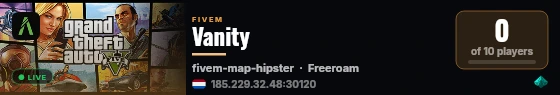 Vanity live status badge