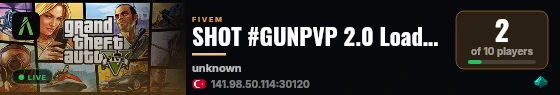 SHOT #GUNPVP 2.0 Loading .gg/shotpvp live status badge
