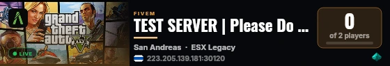 TEST SERVER | Please Do Not Join live status badge