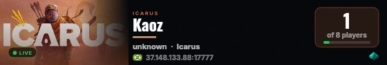 Kaoz live status badge