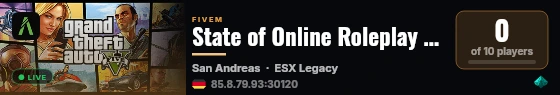 State of Online Roleplay | S.O.RP live status badge