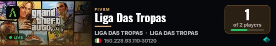 Liga Das Tropas live status badge