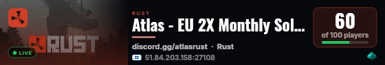 Atlas - EU 2X Monthly Solo/Duo/Trio/Quad | V | JUST WIPED 26.08 live status badge