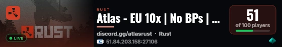 Atlas - EU 10x | No BPs | Kits | Shop | JUST WIPED 26.08 live status badge