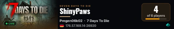 ShinyPaws live status badge