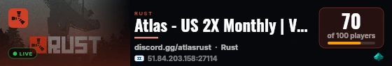 Atlas - US 2X Monthly | Vanilla+ | No BP Wip | JUST WIPED 26.08 live status badge