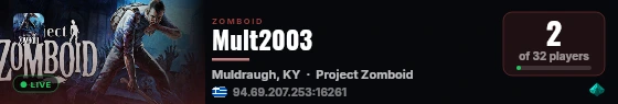 Mult2003 live status badge