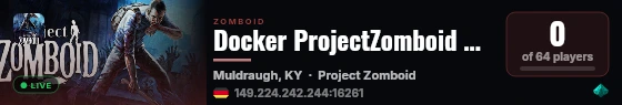 Docker ProjectZomboid MaLu live status badge