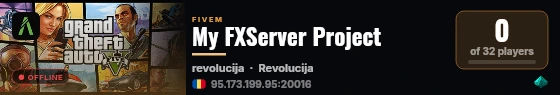 My FXServer Project live status badge