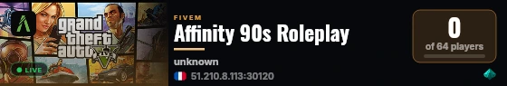 Affinity 90s Roleplay live status badge