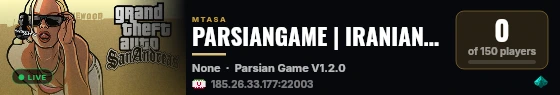 PARSIANGAME | IRANIAN RP\RPG | BEST MTA SERVER live status badge