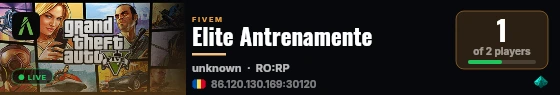 Elite Antrenamente live status badge