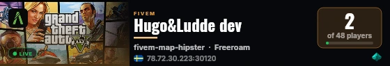 Hugo&Ludde dev live status badge