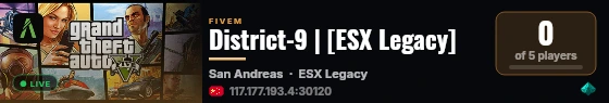 District-9 | [ESX Legacy] live status badge
