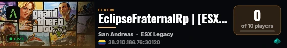 EclipseFraternalRp | [ESX Legacy] live status badge