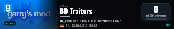 BD Traitors live status badge