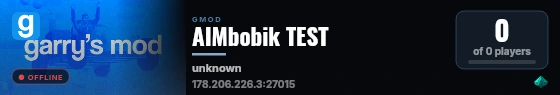 AIMbobik TEST live status badge