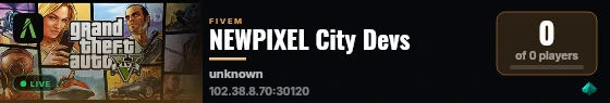 NEWPIXEL City Devs live status badge