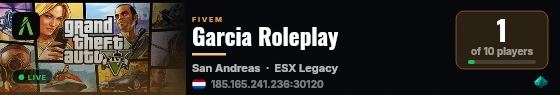 Garcia Roleplay live status badge